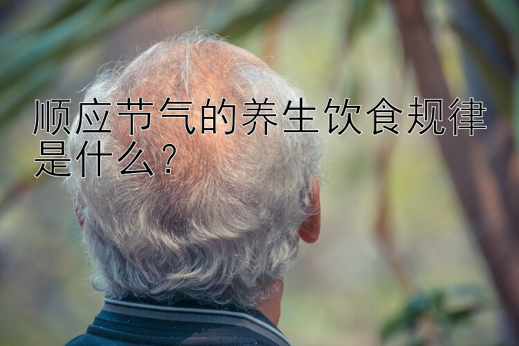 顺应节气的养生饮食规律是什么？